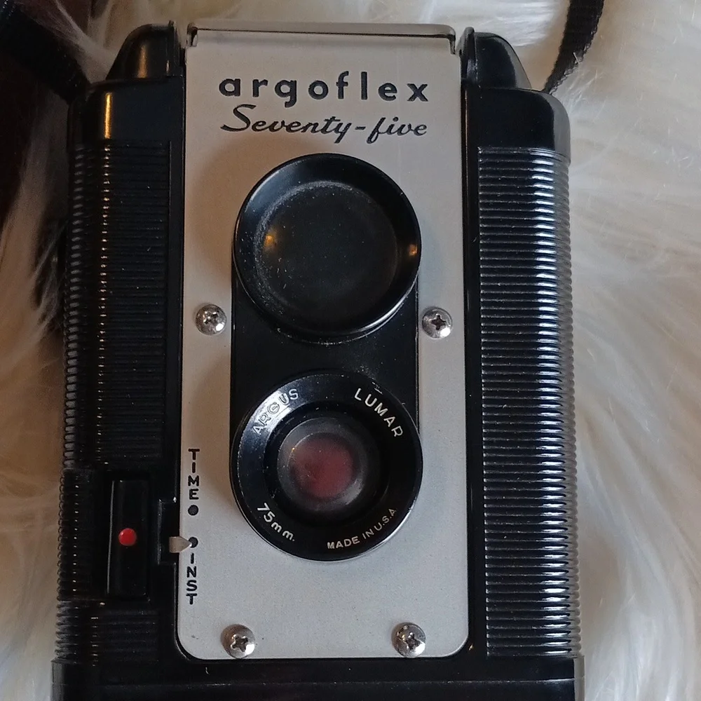 Vintage Camera with Brown Case
